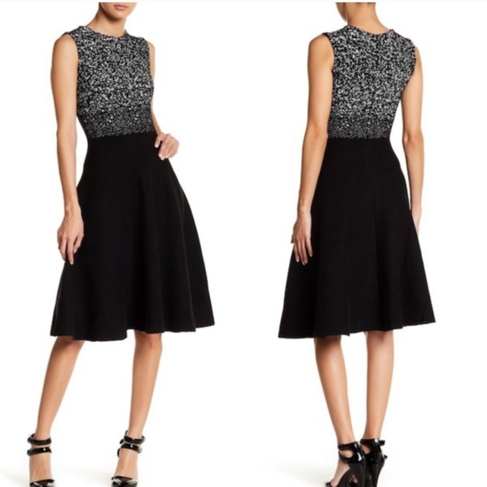 Gracia Sleeveless Melange Knit Dress Wool Blend